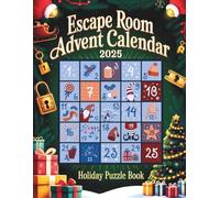 Escape Room Advent Calendar 2025: Holiday Puzzle Book for Adults, Teens, and Grown-Up Children - Perfect Gift Idea with 24 Christmas Themed Activities