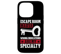 Escape Room Master Wrong Indications are My Specialty Game Coque pour iPhone 14 Pro