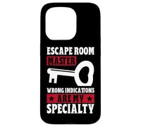 Escape Room Master Wrong Indications are My Specialty Game Coque pour iPhone 15 Pro