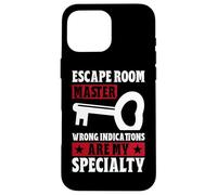 Escape Room Master Wrong Indications are My Specialty Game Coque pour iPhone 16 Pro Max