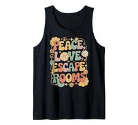 Escape Room Participant, salles d'évasion Retro Peace Love des années 70 Débardeur