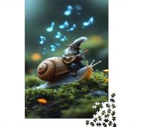 Escargot 1000 Morceaux Papier Écologique Casse-tête Amateurs Puzzle Entraînement Cérébral Niveau Difficulté Équilibré Divertissement 70x50cm/1000pcs