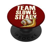 Escargot Drôle du Fier Coureur Lent ou Équipe Coureurs PopSockets PopGrip Adhésif