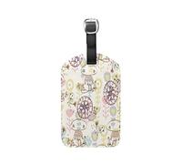 Escargot Floral Mignon De Champignon Etiquettes à Bagages de Valises Voyage en Cuir Etiquette Nom Adresse ID Tags Drôle pour Les Garçons Filles(3PACK)