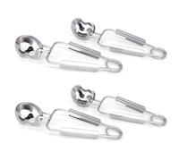 Escargot Lot de 4 pinces à nourriture en acier inoxydable pour ustensiles de cuisine, pinces à thé, pinces à glaçons, pinces à bonbons, outils de cuisine polyvalents