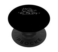 Escargot Mignon Sarcastique Procrastination Humour Escargot Jeu de Mots PopSockets PopGrip Adhésif