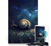 Escargot sous Un Ciel étoilé Puzzle de 1000 pièces pour Adolescents Développe la mémoire Confortable et Relaxant Découpe Ferme Cadeau Festif (38x52cm)