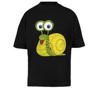 Escargot Vert T-Shirt Oversize Unisexe Noir Baggy Tee