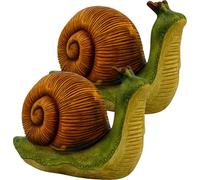 Escargots en polystone - Lot de 2 Figurines décoratives-15 × 7 × 9 cm