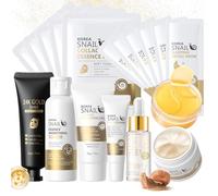 Escargots Ensemble de Soins de la Peau 18 Pièces, Coffret de Soins de la peau avec routine complète de soins de la peau, Coffret Beauté ado fille, Escargots Coffret soin Visage Femme