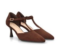 Escarpin à Talon mi-Haut et Bride en T pour Femme. Élégant, Confortable et Polyvalent. Un modèle Classique Parfait pour l'automne et l'hiver. Fermeture à Boucle et Talon Aiguille.