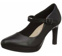 Clarks Mixte Ambyr Shine Shoes, Cuir Noir, 38 EU