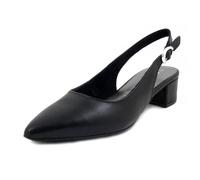 Escarpin sling back élégant en cuir souple noir - Tamaris - Talon 4 cm - Femme 36