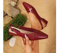 Escarpins à bout pointu élégants de couleur unie pour femmes, chaussures mules blanches vintage classiques, convenant pour les rendez-vous, le thé de l'après-midi, les soirées romantiques, la Saint-Va