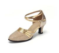 Escarpins à Bride arrière Scintillants avec Boucle pour la Danse Latine,Semelle Souple,Confort Optimal,Talon mi-Haut,Chaussures habillées à Enfiler Escarpins Femme-278