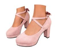 Escarpins à bride de cheville pour fêtes d'automne, fêtes, activités de plein air, chaussures confortables à talon bloc