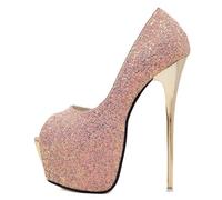 Escarpins à Plateforme pour Femme avec Décors Serpent/Fleurs/Uni/Papillons/Pailletés Talon Aiguille Boucle Style Gothique Élégant & Sensuel pour Jeans Robes Fêtes et Événements Spéciaux