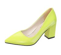 Escarpins à talon haut pour femme - Couleur vive - Bout pointu - Élégantes - Antidérapantes - Avec soutien de la voûte plantaire - Pour soirée, Vert, 40 EU