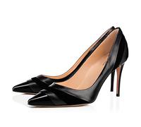 Escarpins à Talons Confortables de 10 cm pour Femmes, Bouts Pointus - Chaussures spécifiques pour Mariages, Travail au Bureau et Occasions Formelles,Noir,36 EU