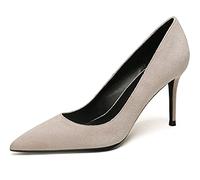 Escarpins Chaussures Femme Cuir suédé Escarpins pour Femmes Slip on Femmes Chaussures pour Causal Wedding Party Nude 40 EU