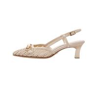 Tamaris Escarpin à bride arrière, talon aiguille, beige – Femme 36 EU