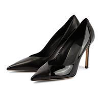 Escarpins élégants pour Femmes, Couleur Nude, Bouts Pointus, Talons Aiguilles de 10 cm - pour Mariages, Travail au Bureau et Occasions Formelles,Noir,36 EU