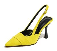 Escarpins Femme Bout Pointu Slingback Talon Fin Boucle | Bride cheville boucle,bout pointu,talon 8cm,aspect velours,plusieurs couleurs,bureau soirée