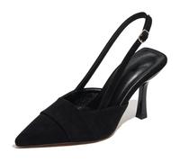 Escarpins Femme Bout Pointu Slingback Talon Fin Boucle | Bride cheville boucle,bout pointu,talon 8cm,aspect velours,plusieurs couleurs,bureau soirée