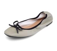Escarpins Femme Classiques Ballerines Mocassins Talon Bas Carré Bout Carré Enfiler Formel Décontracté Style Pumps pour Bureau Et Quotidien Simili Cuir Grainé avec,Vert,48 EU