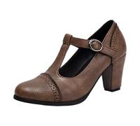 Escarpins Femme Ete, Escarpins Confortables à Talons Hauts avec Bride à Boucle et Motif Floral dévoré pour Femmes Rondes
