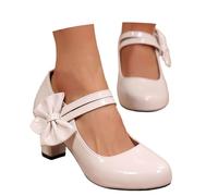 Escarpins Femme Rétro Anglais Brogue Talon Bloc Stable Bout Rond Double Bride Cuir Style Vintage Chic Pumps Confort Bureau Travail Mariage Soirée Look Classique Européen Élégant Mode