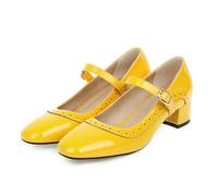 Escarpins Mary Jane Style Lolita pour Femme Talon Bloc Moyen avec Détails Dentelle Cuir Souple pour Un Look Sweet et Fashion