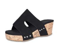 Escarpins Petit Talon Sexy Sandales décontractées à enfiler pour femmes, chaussures à plateforme à talon compensé et bout ouvert pour le printemps et l'été, à porter au quotidien avec un (Black, 36)