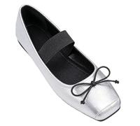 Escarpins Plats Femme À Nœud Style Crocodile Serpent Élégant Gothique Bout Carré Boucle Ou Slip-on Type Mary Jane pour Jean Habillé Lolita Bureau Rendez-Vous Mariages Voyage Quotidien