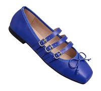 Escarpins Plats Femme À Nœud Style Crocodile Serpent Élégant Gothique Bout Carré Boucle Ou Slip-on Type Mary Jane pour Jean Habillé Lolita Bureau Rendez-Vous Mariages Voyage Quotidien