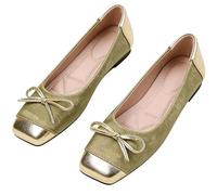 Escarpins Plats Femme À Nœud Style Crocodile Serpent Élégant Gothique Bout Carré Boucle Ou Slip-on Type Mary Jane pour Jean Habillé Lolita Bureau Rendez-Vous Mariages Voyage Quotidien