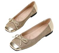 Escarpins Plats Femme À Nœud Style Crocodile Serpent Élégant Gothique Bout Carré Boucle Ou Slip-on Type Mary Jane pour Jean Habillé Lolita Bureau Rendez-Vous Mariages Voyage Quotidien