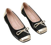 Escarpins Plats Femme À Nœud Style Crocodile Serpent Élégant Gothique Bout Carré Boucle Ou Slip-on Type Mary Jane pour Jean Habillé Lolita Bureau Rendez-Vous Mariages Voyage Quotidien