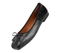 Escarpins Plats Femme À Nœud Style Crocodile Serpent Élégant Gothique Bout Carré Boucle Ou Slip-on Type Mary Jane pour Jean Habillé Lolita Bureau Rendez-Vous Mariages Voyage Quotidien