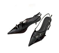 Escarpins pointus sexy à bout pointu et à talon haut, style nu-pieds, for le bureau, les déplacements, décontractés et confortables, for les occasions formelles, adaptés à divers endroits.(Black 9cm_3