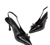 Escarpins pointus sexy à bout pointu et à talon haut, style nu-pieds, for le bureau, les déplacements, décontractés et confortables, for les occasions formelles, adaptés à divers endroits.(Black_34)