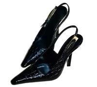 Escarpins pointus sexy à bout pointu et à talon haut, style nu-pieds, for le bureau, les déplacements, décontractés et confortables, for les occasions formelles, adaptés à divers endroits.(Crocodile 9