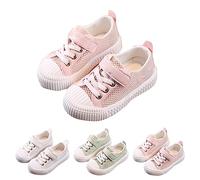Escarpins pour enfants garçons filles école PE chaussures plimsolls chaussures unisexe enfants gym sport baskets noir blanc fermeture tactile lacets toile PE escarpins rentrée scolaire, blanc, 22 EU