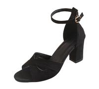 Escarpins pour femme - Escarpins élégants et classiques - Chaussures traditionnelles - Pieds larges - Chaussures à talons - Chaussures de mariage - Chaussures de soirée pour mariages et fêtes, Noir