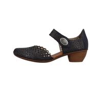 Escarpins - Rieker - Cuir - Talon bottier 4cm - Femme - Bleu marine 39