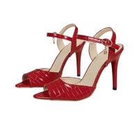 Escarpins Sandales pour femme avec talon élégant, bouche de poisson Bout ouvert Talons hauts Sandales Stiletto Boucle Chaussures à talons avec texture Chaussures d'été sexy et tendance Chaussures de