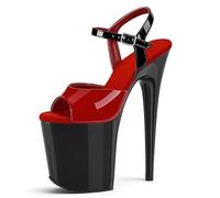 Escarpins Sexy Ultra Talon Aiguille Plateforme Sandales Lacets Bout Ouvert pour High Heels, Pole Dance, Striptease, SoiréE Haut Shoes 7.87in(Mix,42 EU)