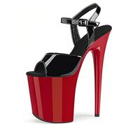 Escarpins Sexy Ultra Talon Aiguille Plateforme Sandales Lacets Bout Ouvert pour High Heels, Pole Dance, Striptease, SoiréE Haut Shoes 7.87in(Noise,40 EU)