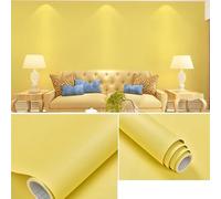 ESCATIC Papier peint mat Peel and Stick Papier de contact de couleur unie Sticker mural auto-adhésif Porte Meubles couvrant le mur en rouleaux-Jaune clair mat, 60 cm x 1 m