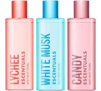 Escentuals Soft Tropical Coffret Brume Parfumée,Lychee,White Musk And Candy Brume Corporelle Parfumée Pour Femme 250ml (Lot De 3)